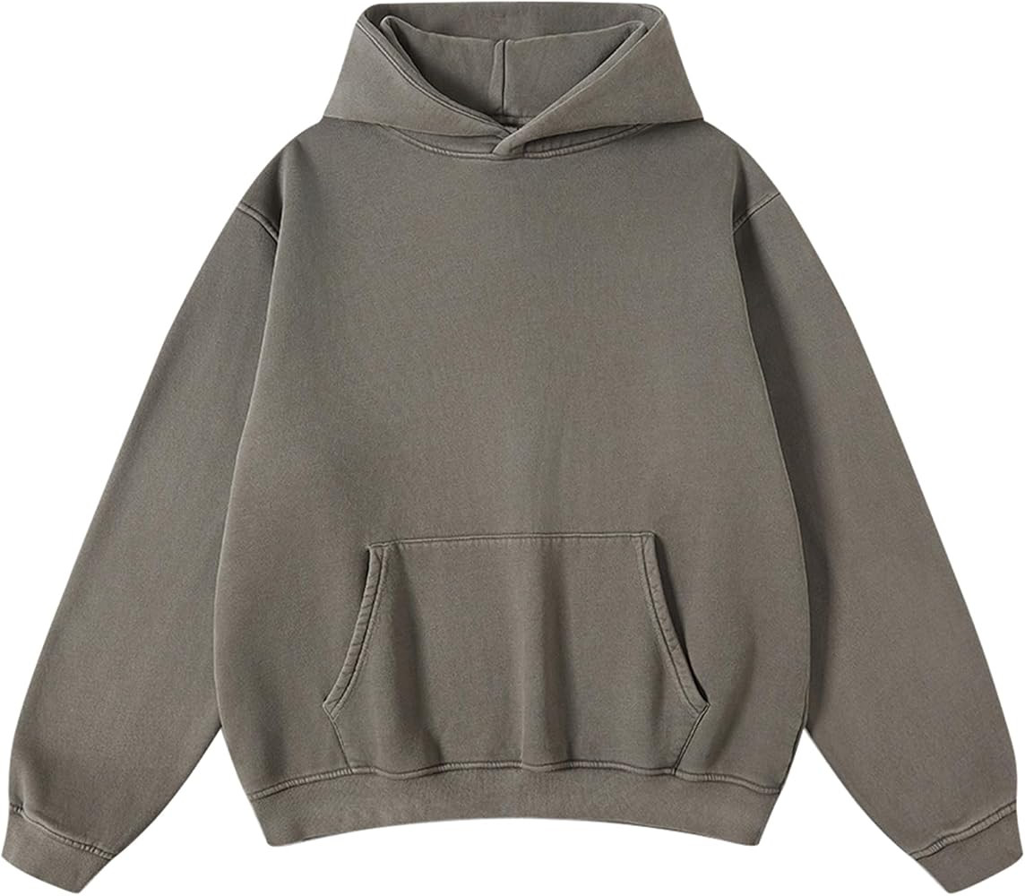 Mens Hoodies Oversized Hoodie Pullover Cotton Heavyweight Vintage Washed Hoodie Couples Streetwea... | Amazon (US)
