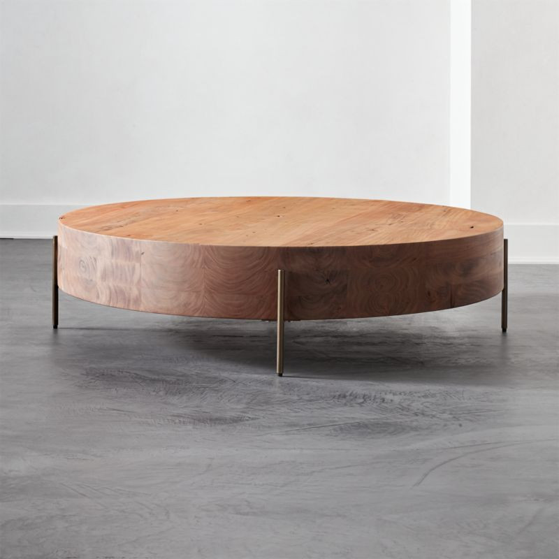 Proctor Low Round Wood Coffee Table + Reviews | CB2 | CB2
