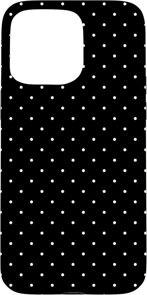 iPhone 15 Pro Max Boho Tiny Polka Dot Rockabilly Black & White Polkadot Case | Amazon (US)
