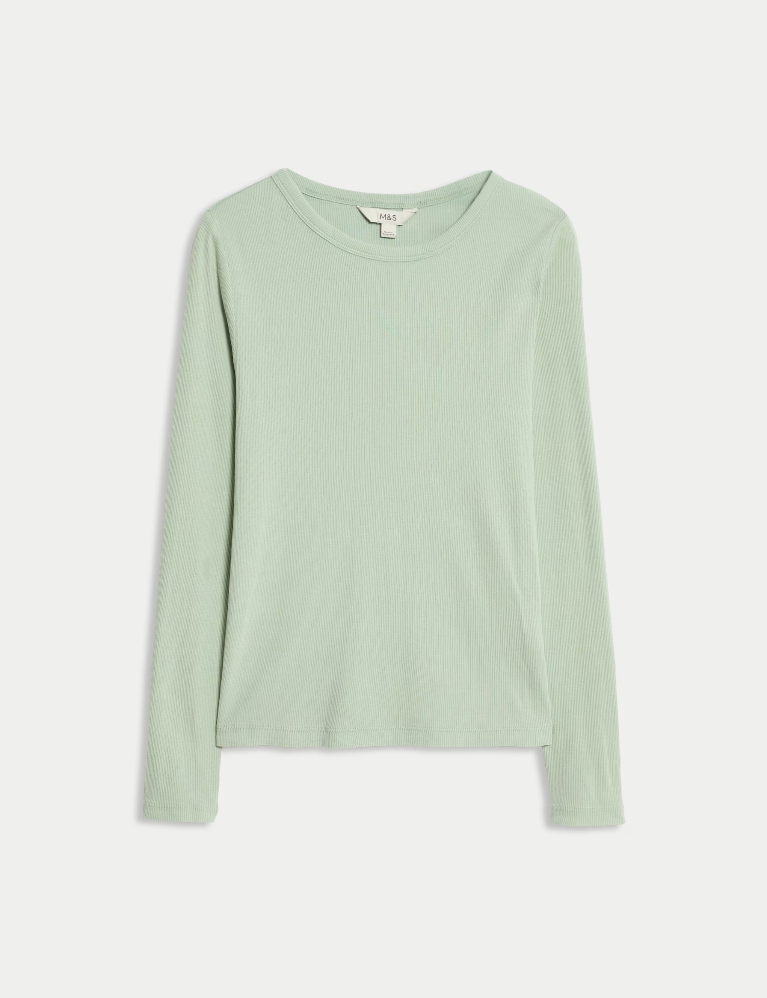 Cotton Rich Ribbed Garment Dye Top | Marks & Spencer (UK)