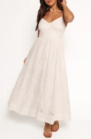 Petal & Pup Yasmin Cotton Eyelet Midi Dress | Nordstrom | Nordstrom