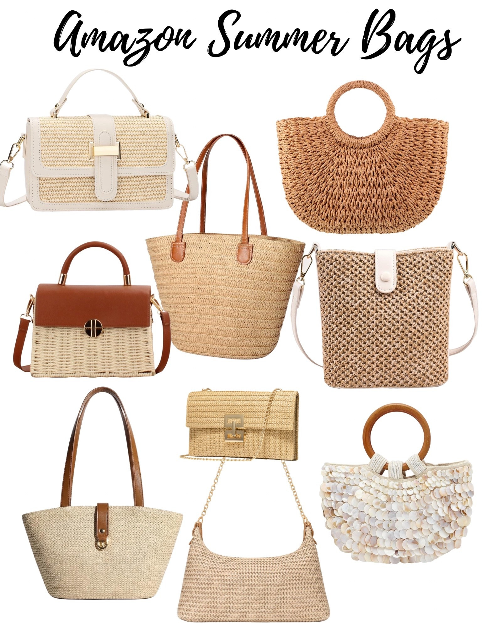 Amazon Summer Bags

Super affordable and so cute for summer 

Crossbody bags, summer bags, straw bags, vacation outfit

#LTKsummer #LTKtravel #LTKbag