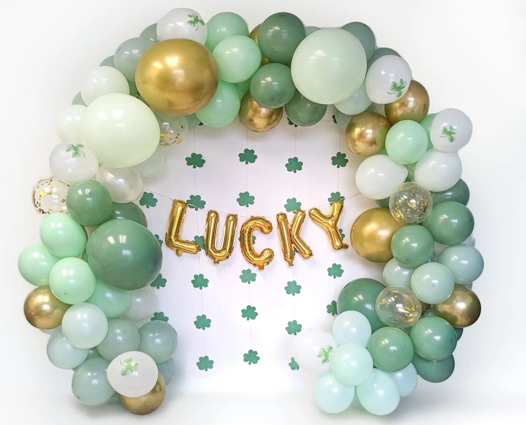 Lucky One Balloon Garland Kit St Patricks Day Arch 1st Birthday Party Decor St Patricks Day Baby ... | Etsy (US)