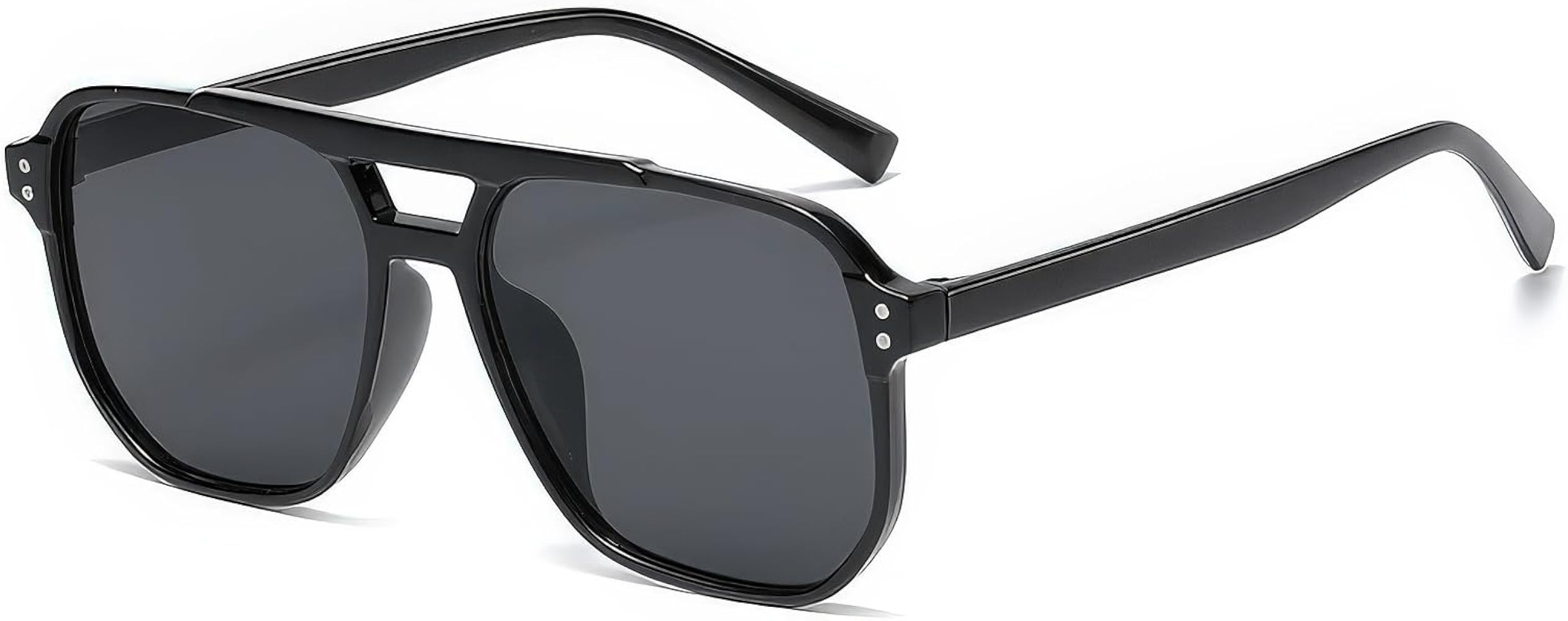 Retro Square Aviator Sunglasses Women Men UV400 Vintage Trendy Rivet Narrow Frame Sun Glasses SG9... | Amazon (US)