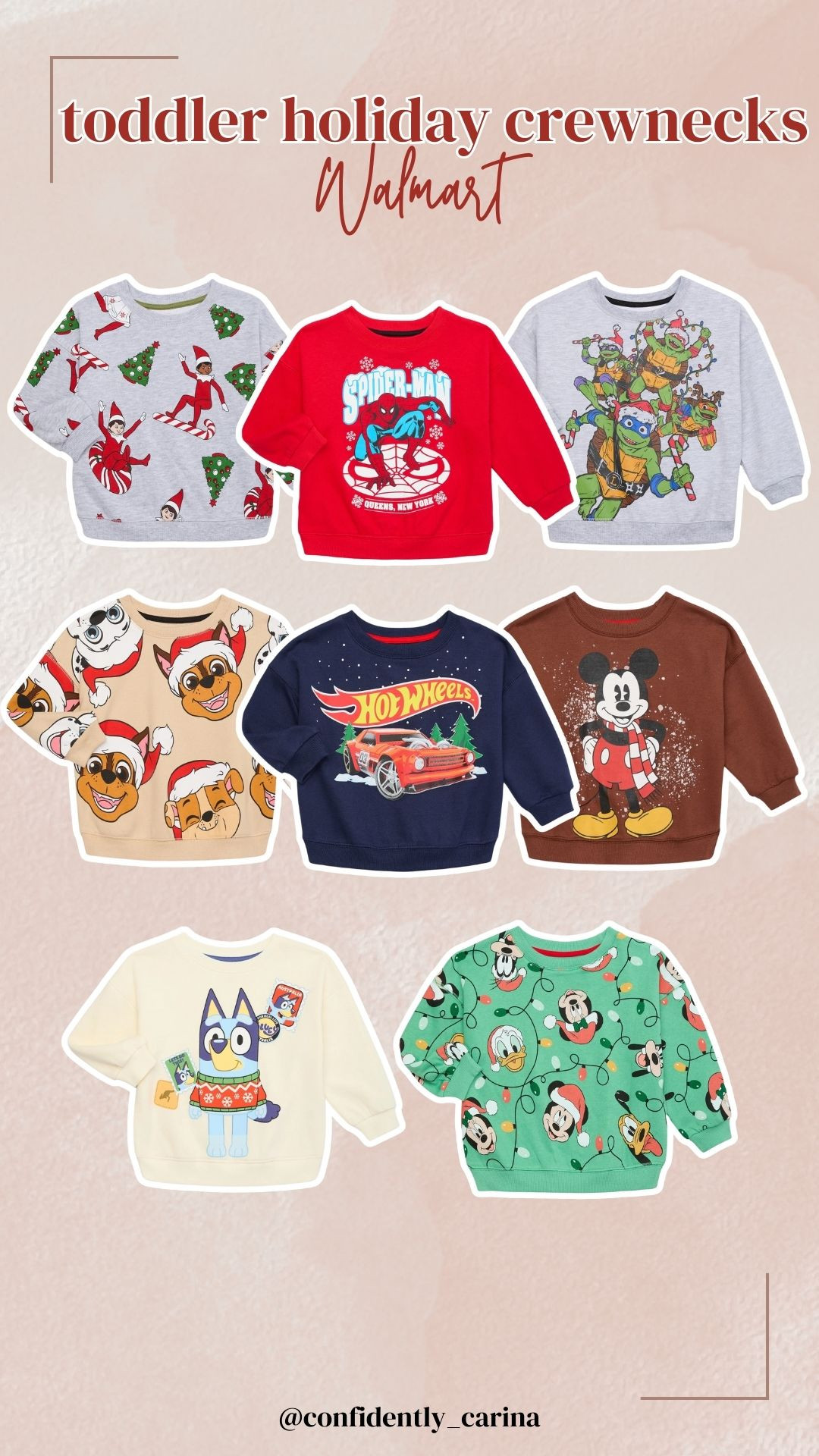 How adorable are these toddler crewnecks from Walmart?! The christmas Mickeys are so adorable! 

 #LTKHoliday #LTKSeasonal #LTKHome