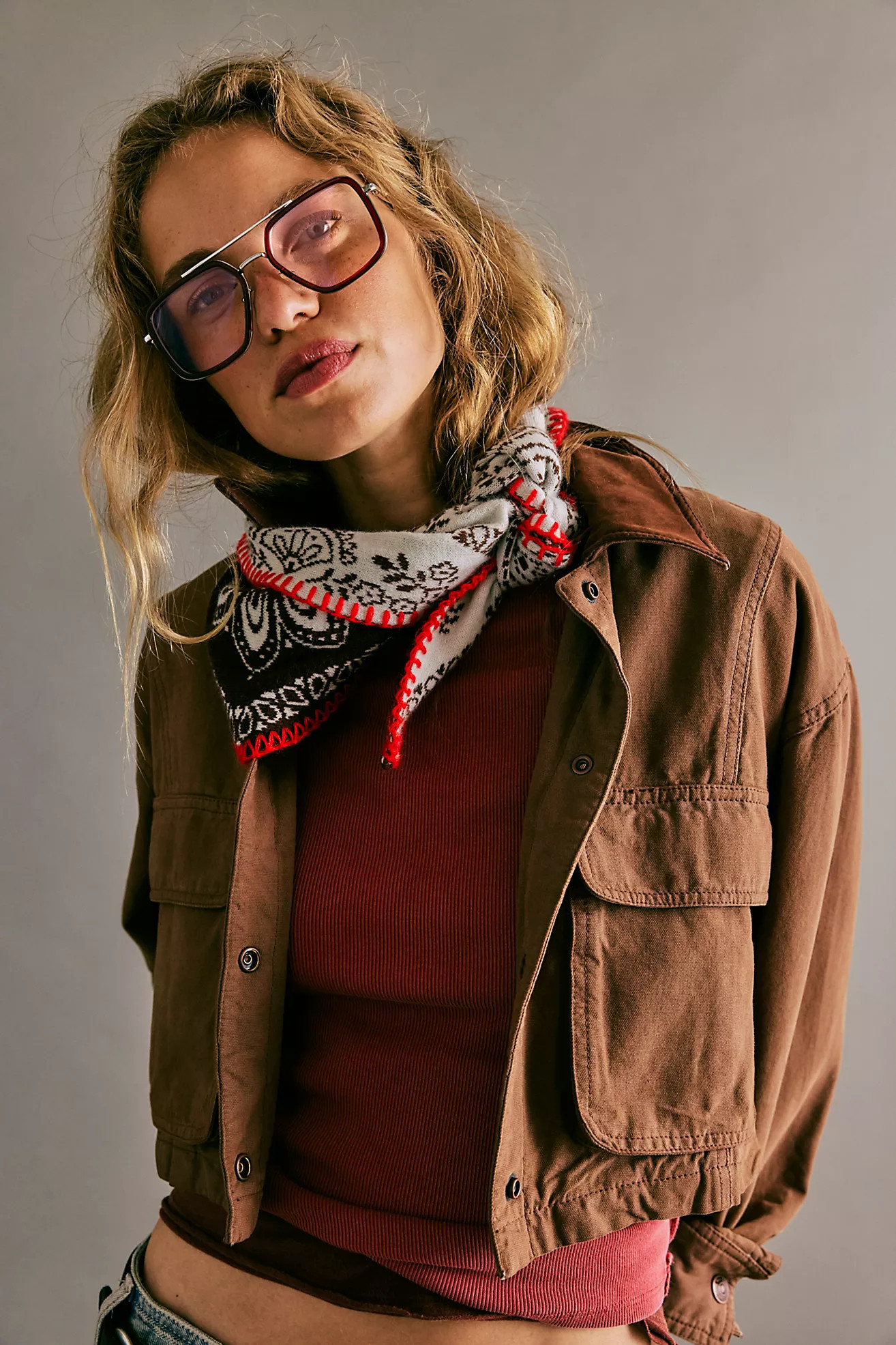 Carmen Knitted Triangle Bandana | Free People (Global - UK&FR Excluded)