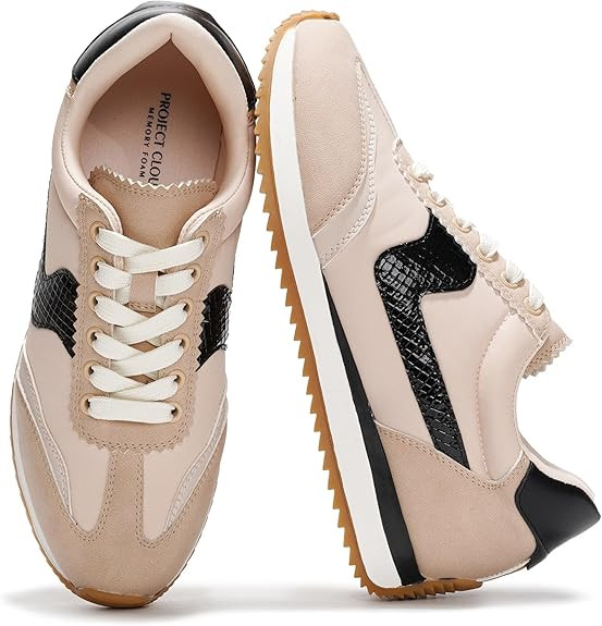 Project Cloud Sneakers for Women – Lightweight Lace-Up Shoes for Women with Memory Foam Insoles... | Amazon (US)