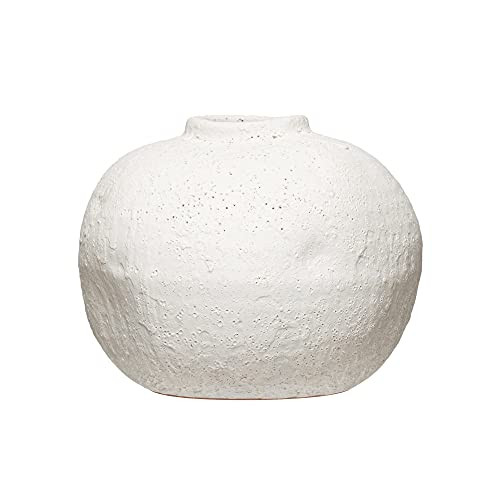Creative Co-Op Terra Cotta, Matte White, Volcano Finish Vase | Amazon (US)
