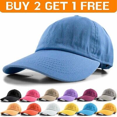 Plain Solid Polo Style Baseball Hat Washed Cotton Adjustable Cap Mens Womens | eBay CA
