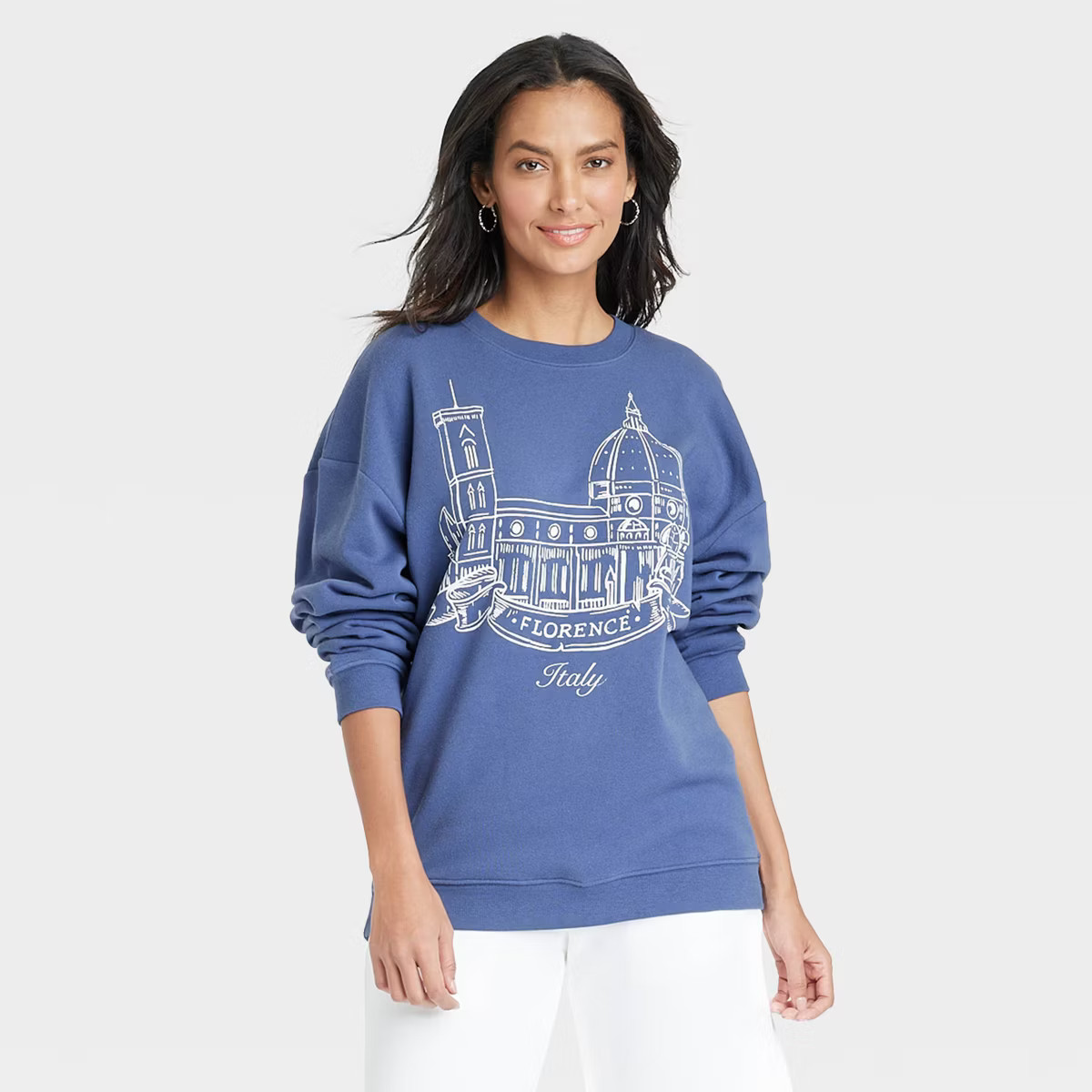 Women's Florence Italy Graphic Sweatshirt - Blue | Target