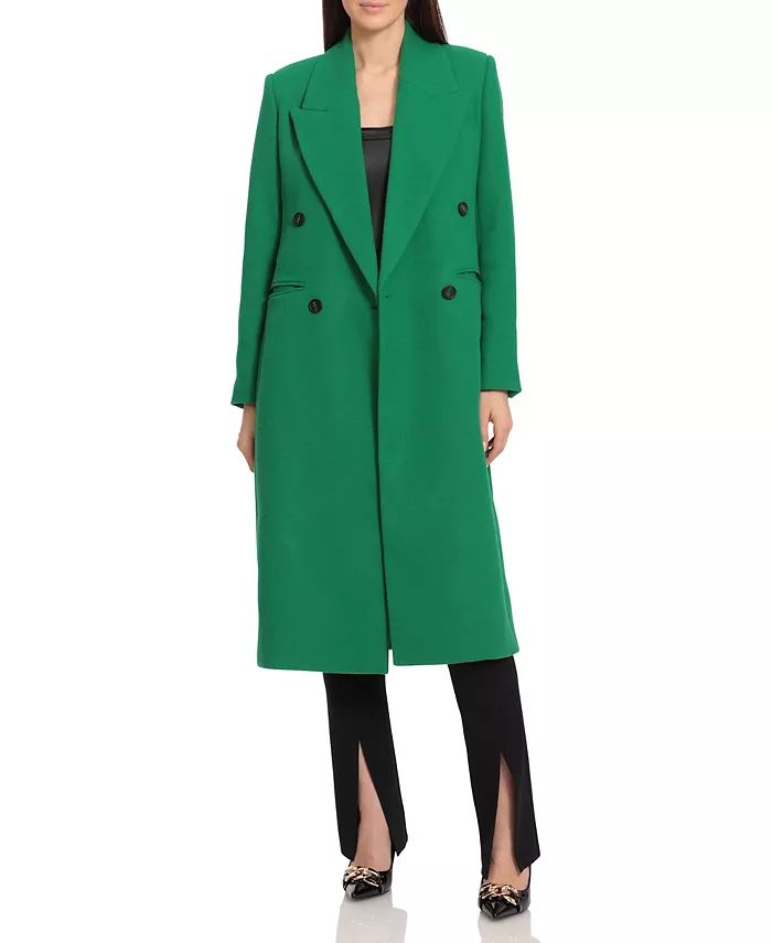 Women's Double Breasted Tailored Coat | Macy's