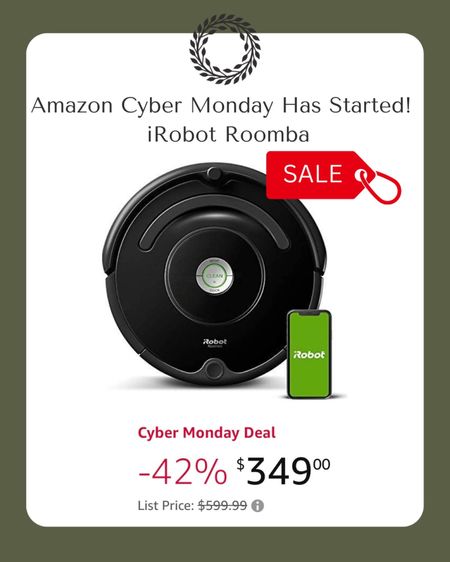 Amazon Cyber Monday sales, iRobot vacuum, I Robot vacuum 

#LTKCyberweek #LTKHoliday #LTKGiftGuide