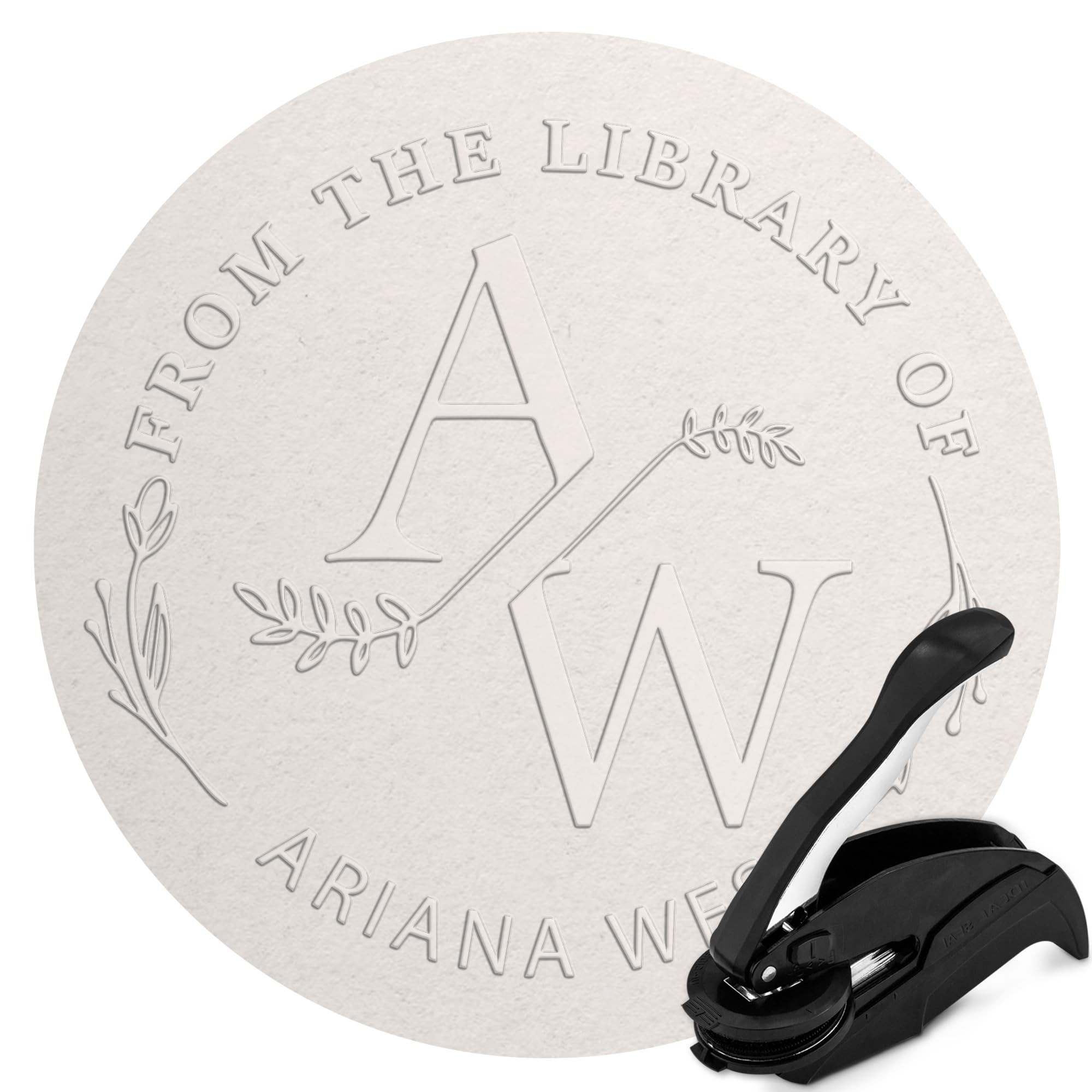 Custom Library Embosser - Style 103 - Embosser, Wood Stamp or Self Inking Stamp - Book Embosser I... | Amazon (US)