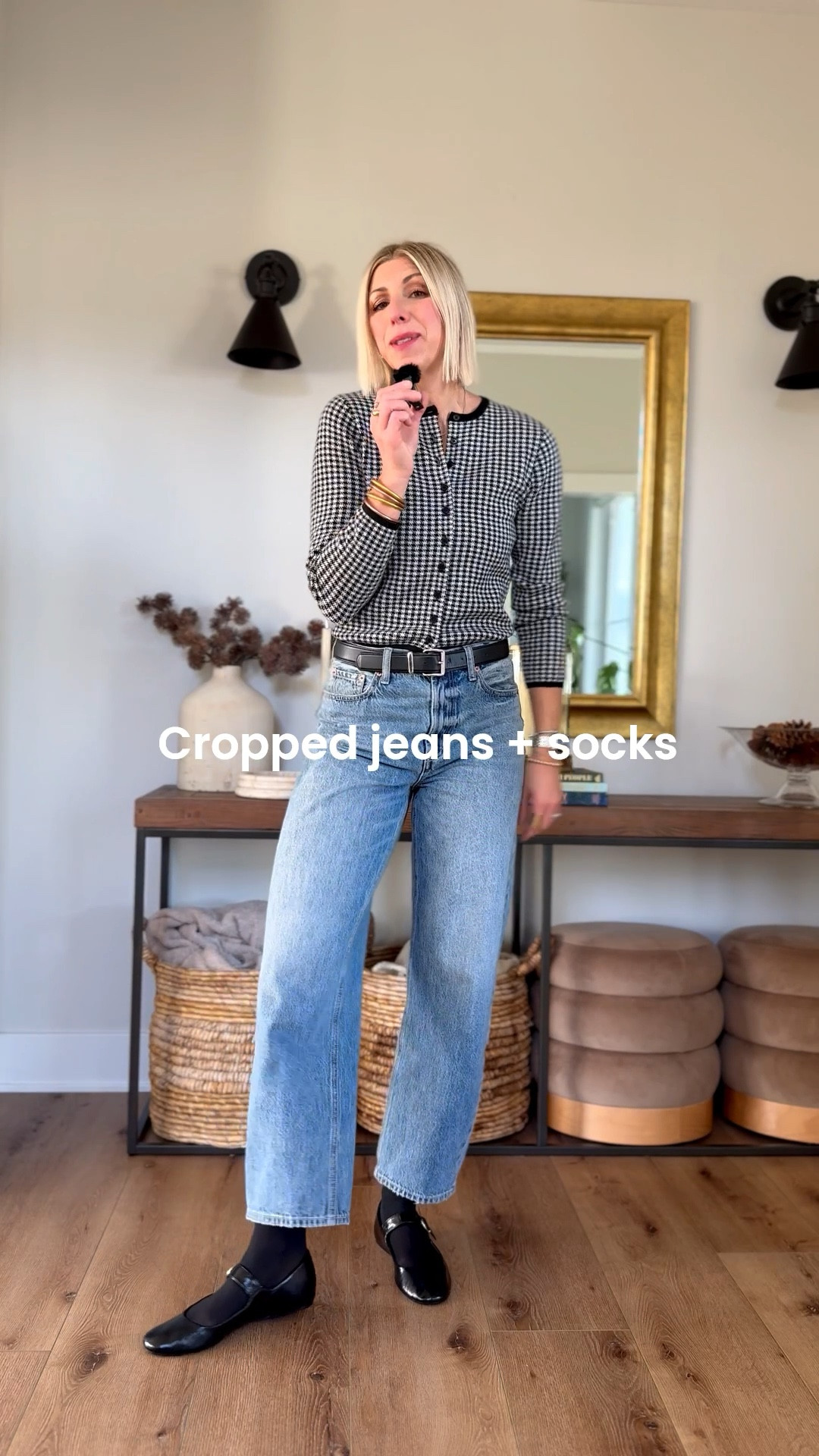 Winter Outfit Formulas for Cropped Jeans 

Yes, you can wear cropped denim in the winter—without freezing or sacrificing style.

It’s all about pairing with the right shoes + socks:

✔️ Trouser socks with Mary Janes for that elegant, unexpected touch

These are the quiet details that make your outfit feel styled, not accidental.

Everything I’m wearing + the exact socks I recommend are linked here.
Tap to shop the winter formulas I swear by.

#LTKstyletip #winterstyleguide #croppedjeans #elevatedessentials #layeredlook #stylingformulas #modernclassicstyle #LTKwinter #effortlessstyle #LTKfashion

#LTKOver40 #LTKHoliday #LTKgrwm