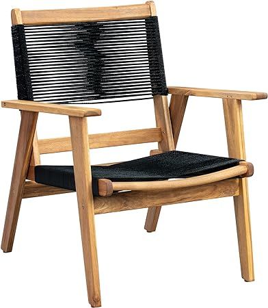 Patio Sense Kingsmen Armchair | Natural Finish | Midcentury Modern Wooden Sofa Chair for Living R... | Amazon (US)