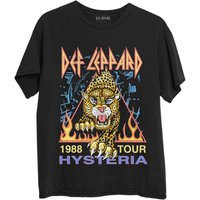 Def Leppard Men's Hysteria ´88 Back Print T-Shirt in Black | Size: XL | Debenhams UK