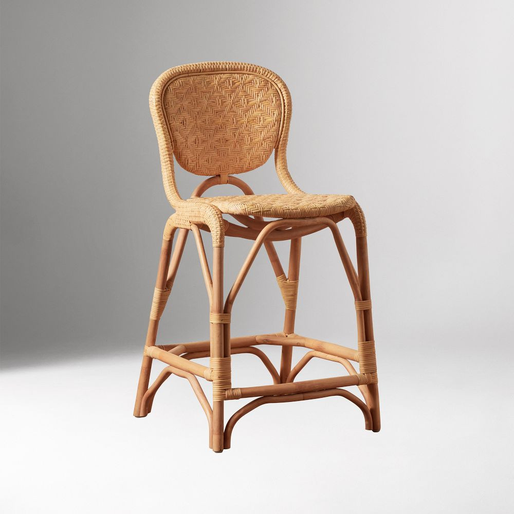 Maru Rattan Counter Stool | West Elm (US)