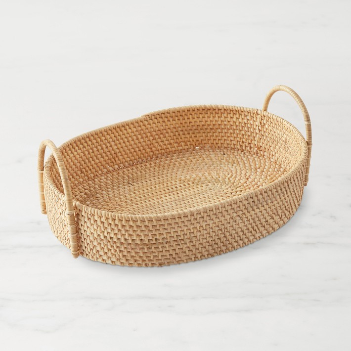 Light Woven Oval Tray | Williams-Sonoma