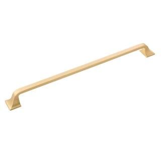 Forge 12 in. (305 mm) Brushed Golden Brass Cabinet Drawer and Door Pull | The Home Depot