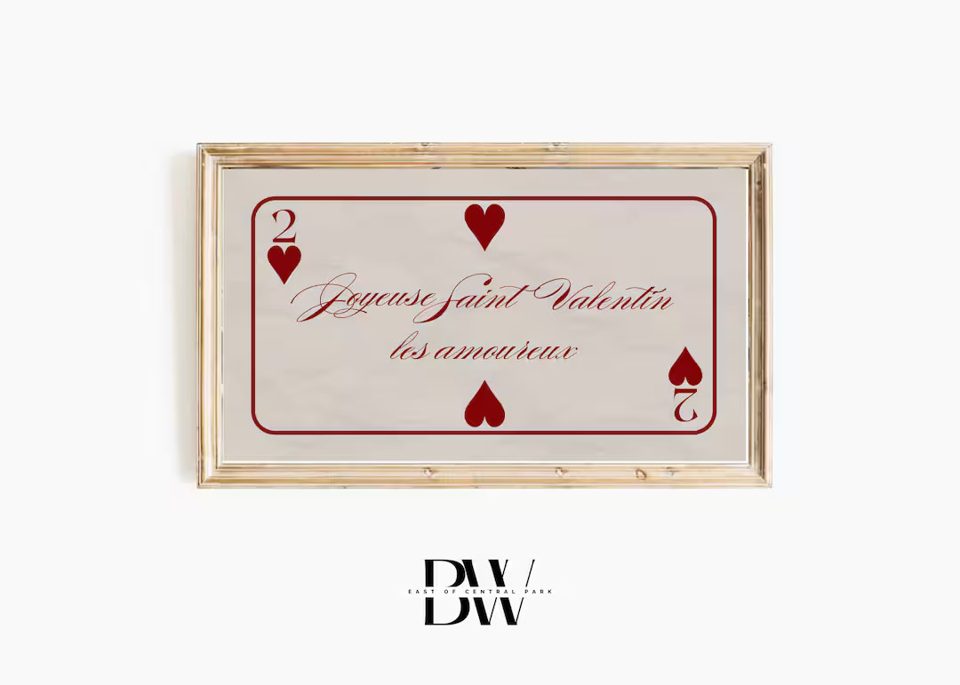 Samsung Frame TV Art Valentine's Day Frame TV Art 'happy Valentines Day Lovers' in French Joyeuse... | Etsy (US)