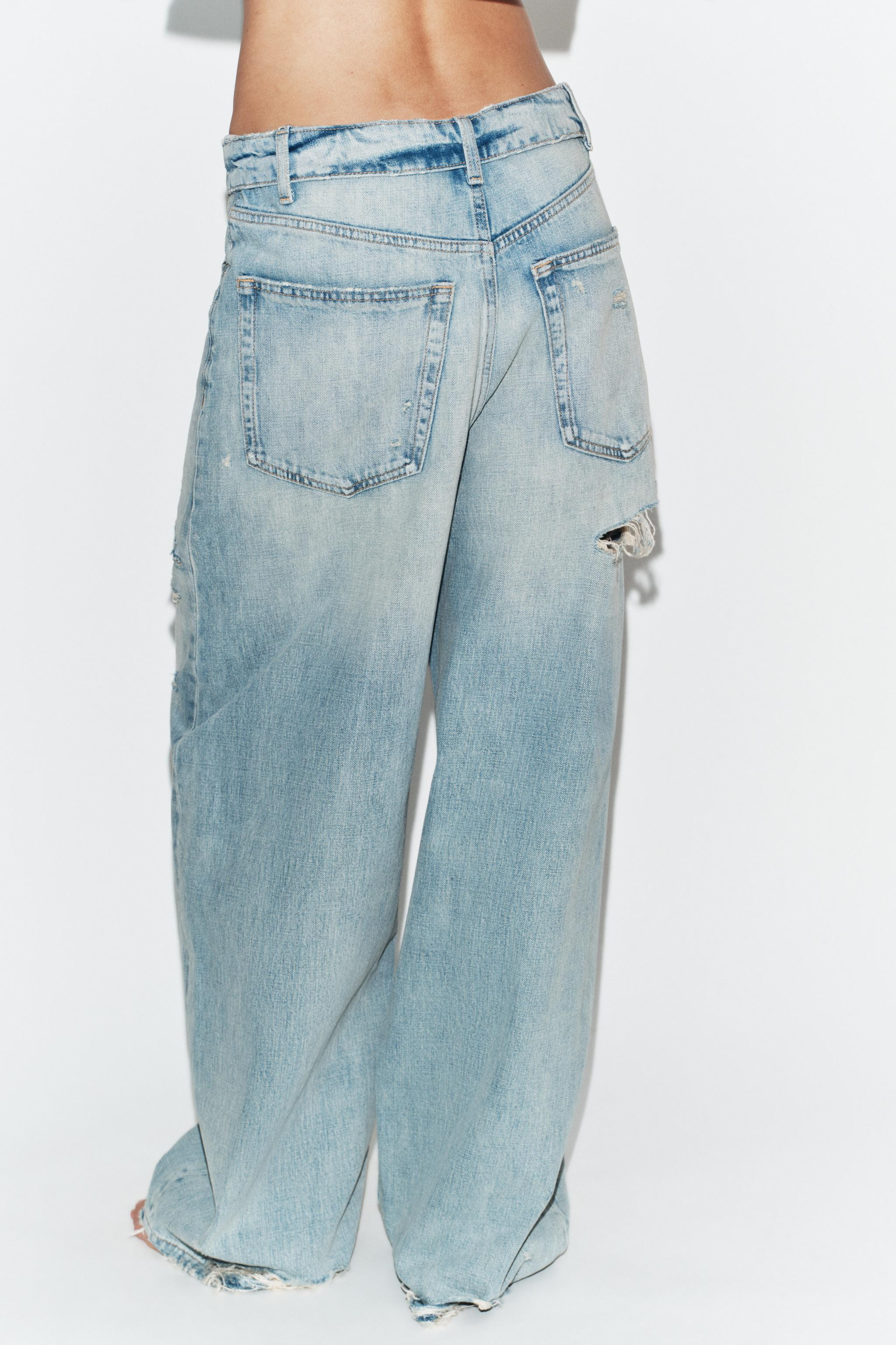 TRF FOLDED WAIST MID-RISE JEANS | Zara US