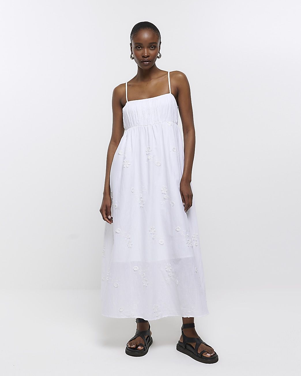 White cami maxi dress | River Island (UK & IE)