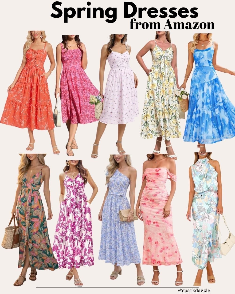 Spring Dresses from Amazon 🌸 Effortless, Feminine & Affordable Finds

Obsessed with these flowy spring dresses that are perfect for everything from brunch dates to weddings, vacations, and everyday wear. Lightweight fabrics, flattering silhouettes, and soft floral prints make these Amazon finds easy to dress up or down. Whether you love a romantic midi, a breezy maxi, or a fitted statement piece, these styles are perfect for creating that effortless spring look without breaking the bank. Save this for your next outfit inspo 💐

#springdresses #amazondresses #springoutfits #weddingguestdress #midiDress #maxidress #floraldress #amazonfashion #affordablefashion #dressinspo #springstyle #outfitideas #resortwear #vacationoutfits #femininefashion #styleinspo #amazonfinds #casualchic #everydaystyle #fashioninspo #ad #affiliate