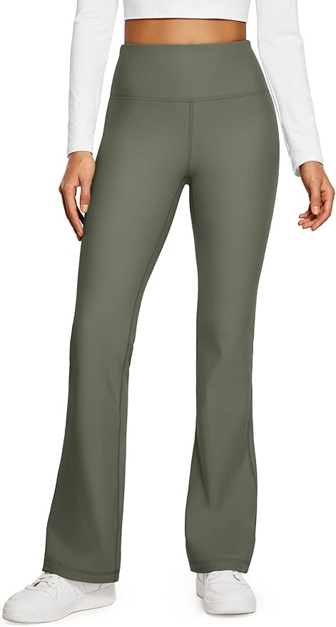 CRZ YOGA Womens Fleece Lined Flare Leggings 31" Bootcut Yoga Pants Tummy Control Winter Thermal W... | Amazon (US)