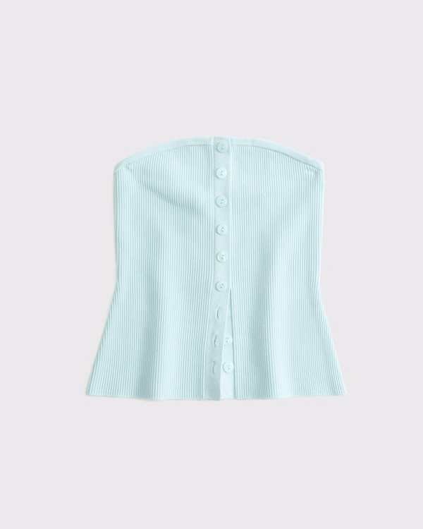 Ottoman Button-Front Tube Top | Abercrombie & Fitch (US)