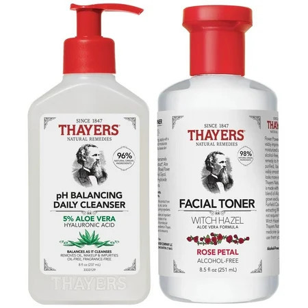Thayers pH Balancing Face Wash & Witch Hazel Toner Bundle | Walmart (US)