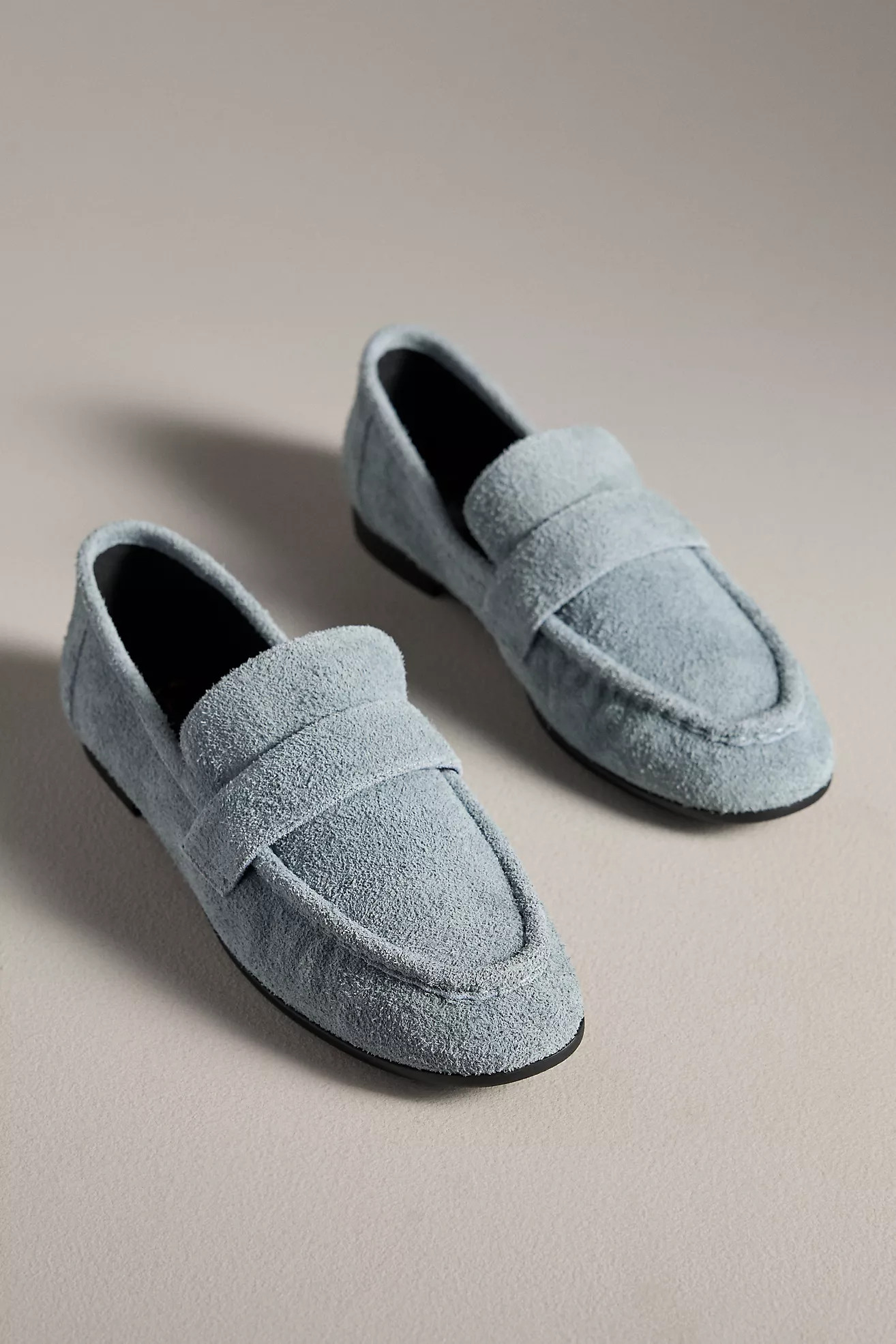 Black Suede Studio Arrow Suede Loafers | Anthropologie (US)