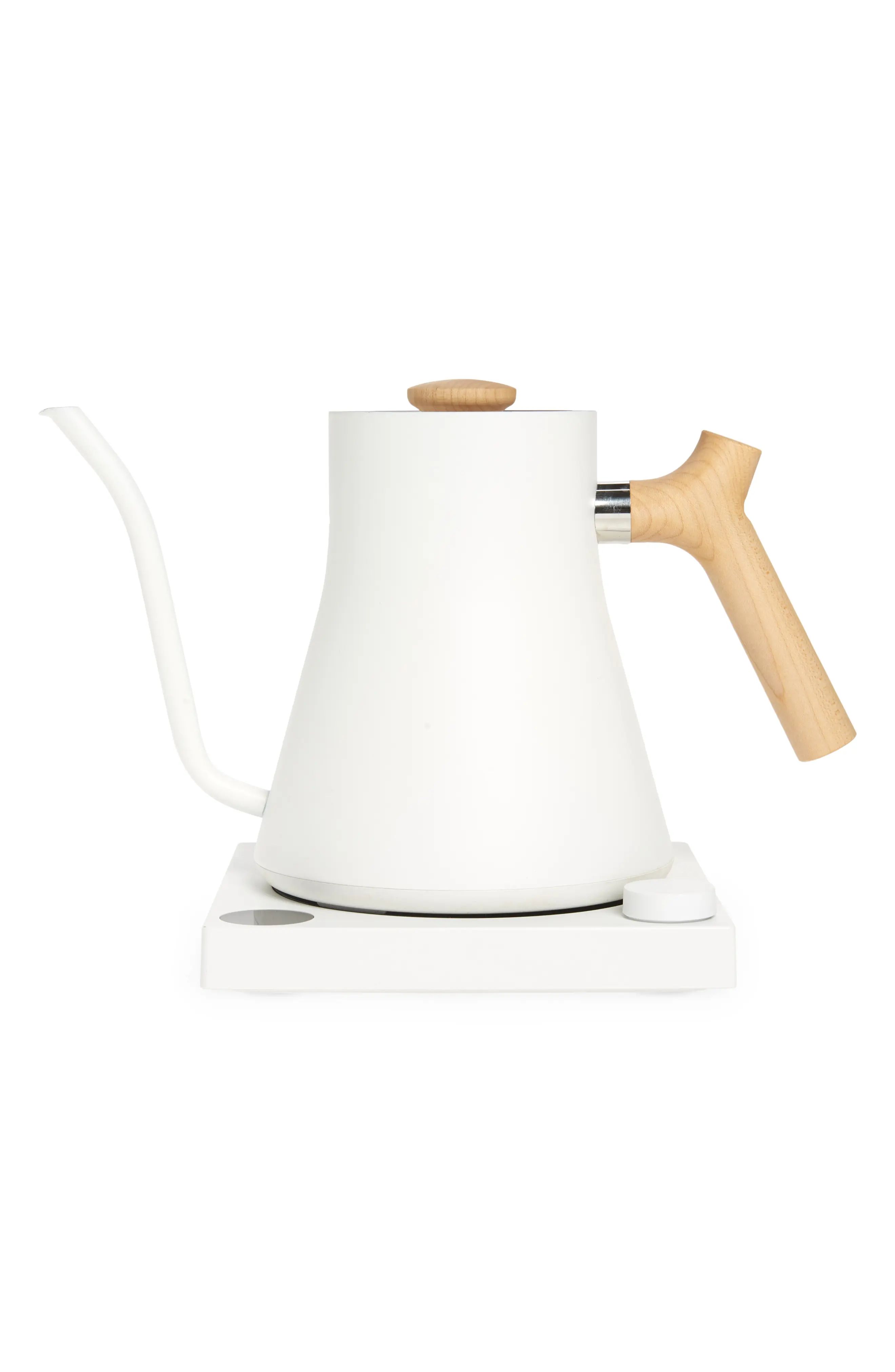 Fellow Stagg EKG Electric Kettle in Matte White With Maple Accents at Nordstrom | Nordstrom