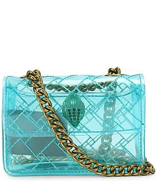 Kurt Geiger London Micro Kensington Vinyl Crossbody Bag - Turquoise | Dillard's