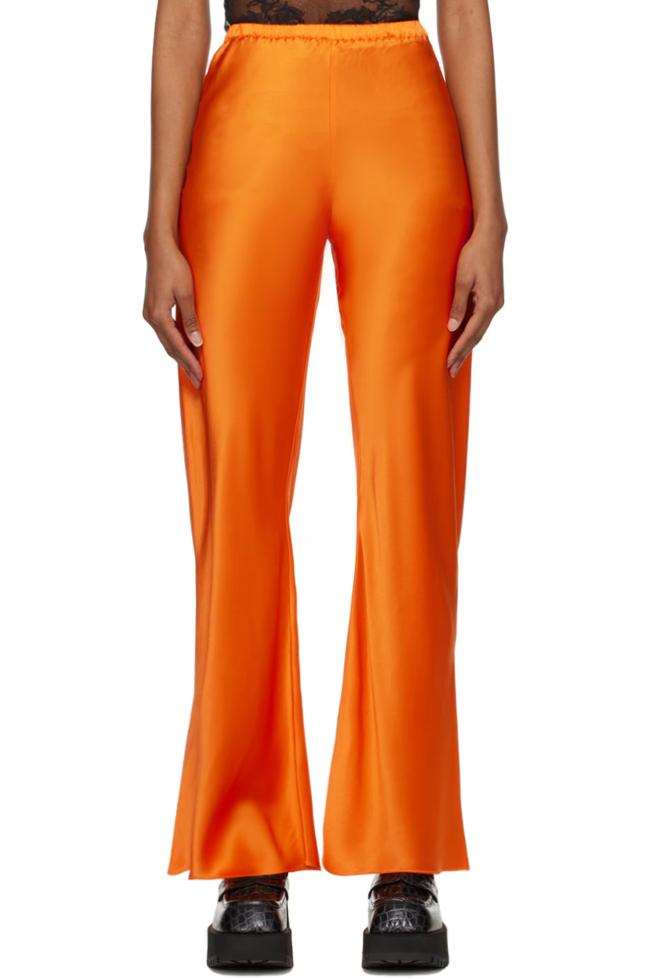 Orange Flare Lounge Pants | SSENSE