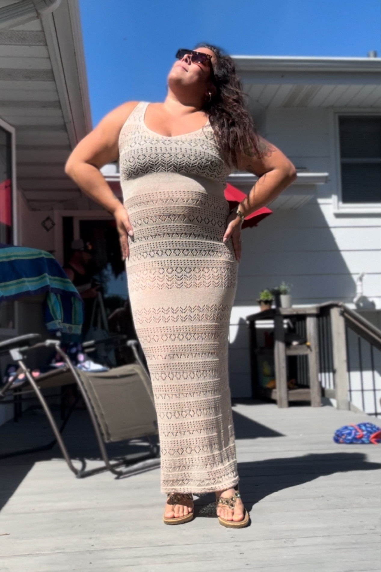 ☀️ 85 degrees on Labor Day weekend — oh yeah, it was a no brainer pool day.

I wore a form fitting cover up which is just a touch long on me.. but not a worry at all when I paired with with these sandals that gave me a little height 🥰

#LTKMidsize #LTKFindsUnder50 #LTKSeasonal