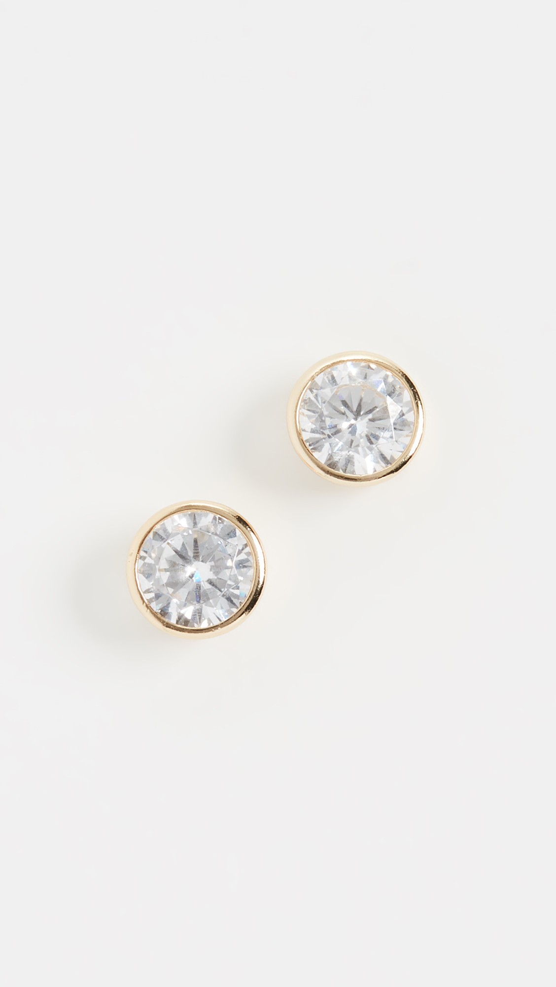 SHASHI Solitaire Studs Gold One Size | Shopbop