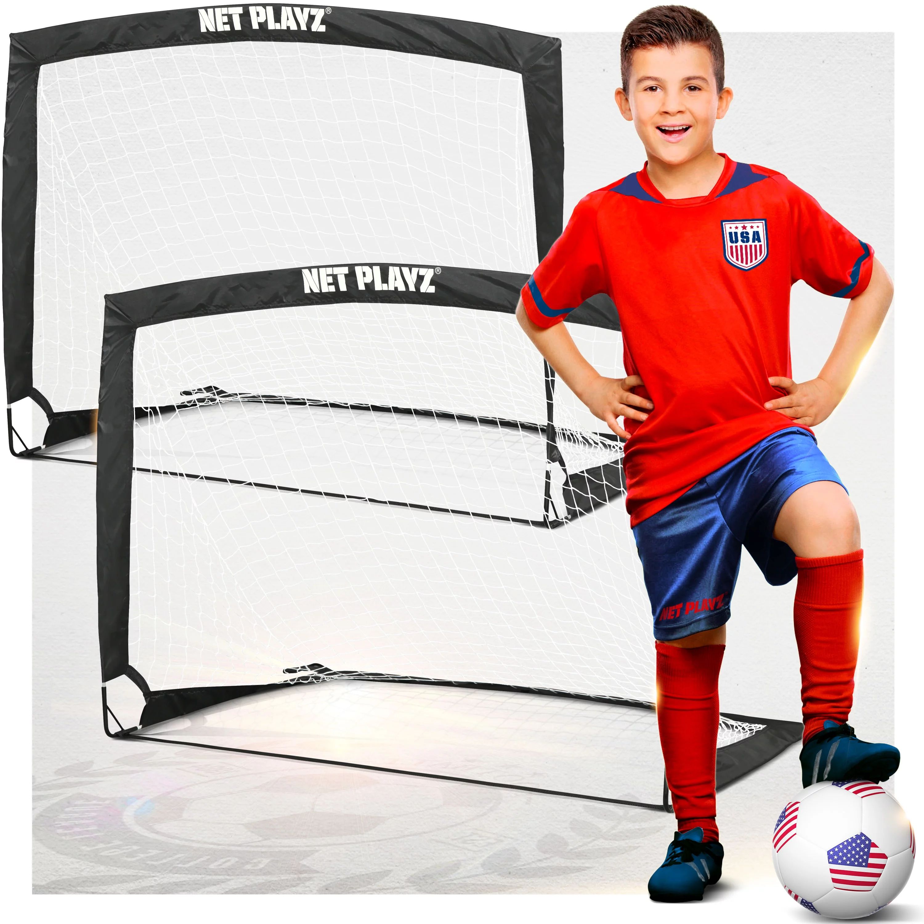 Soccer Goals Soccer Net - Kids Pop-up Football Goals for Backyard Practice & Training, Portable S... | Walmart (US)