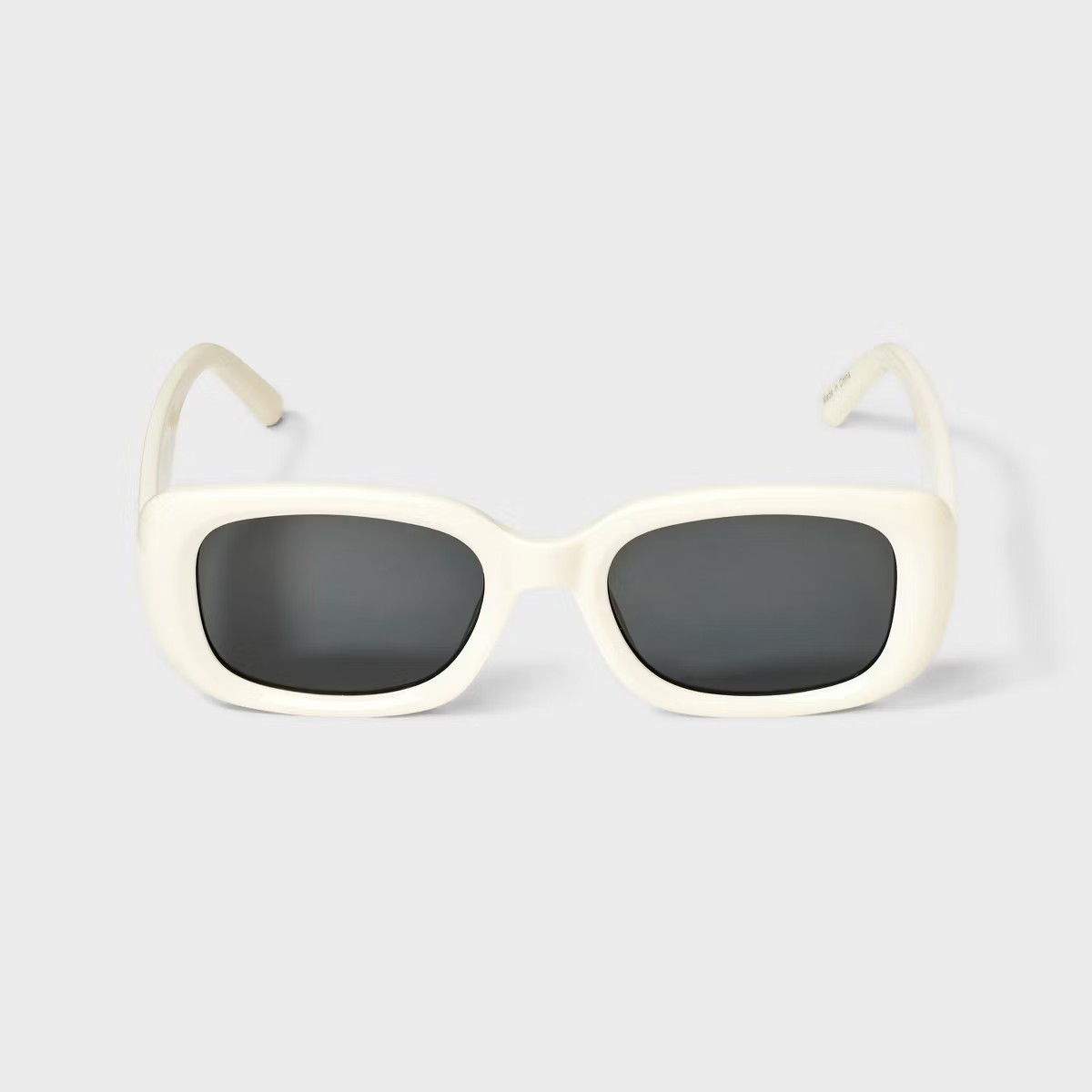 Women's Mid Size Plastic Rectangle Sunglasses - Wild Fable™ Ivory | Target