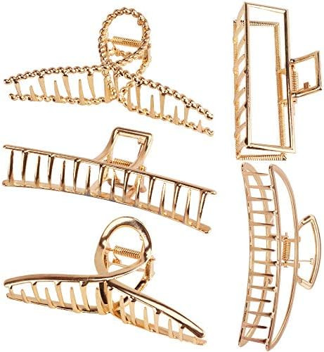 ANBALA Gold Hair Clips, Metal Large Claw Clips for Thick Hair Big Jaw Clips for Hair, Butterfly H... | Amazon (US)