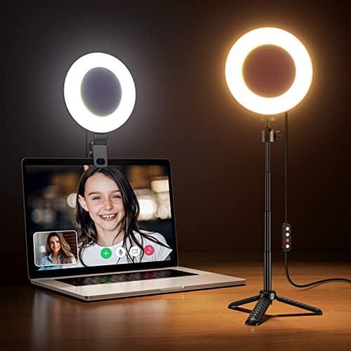 Weilisi 6.5'' Ring Light for Computer with Adjustable Tripod,3 Light Modes Video Conference Light... | Amazon (US)