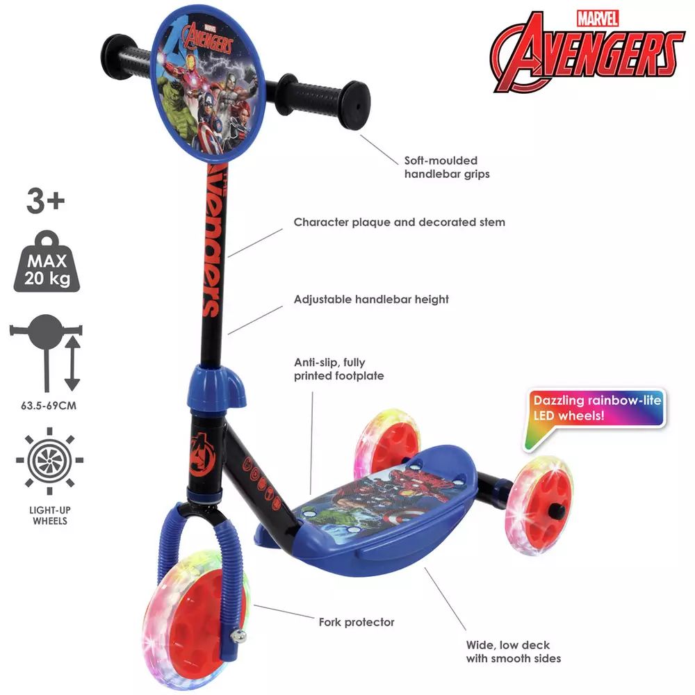 Marvel Avengers Tri-Lite Scooter 326/0483 | argos.co.uk