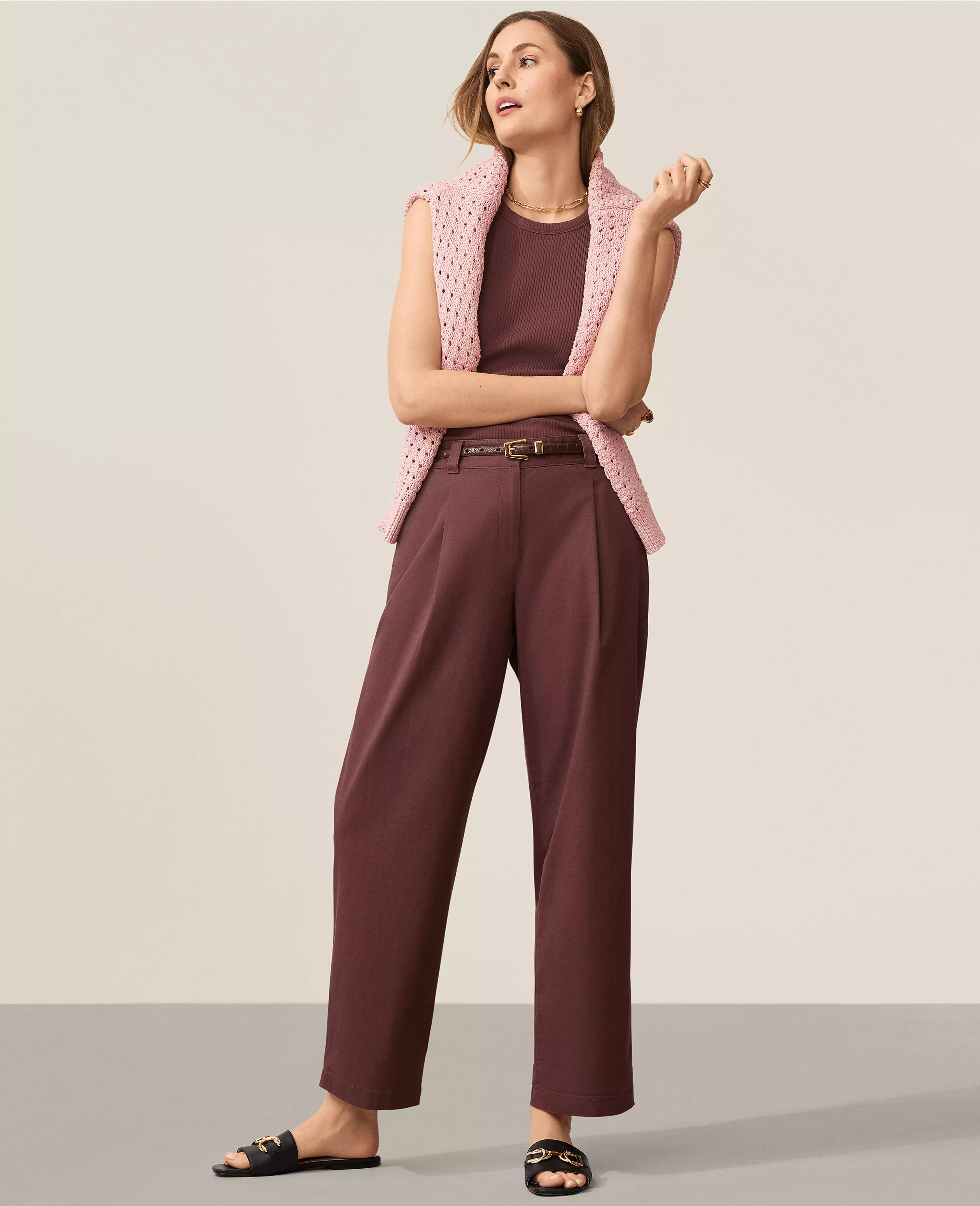 AT Weekend Relaxed Straight Pants | Ann Taylor (US)