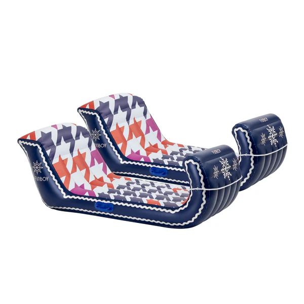 Houndstooth Winter Sleigh Snow Sled - 2 Pack | FUNBOY