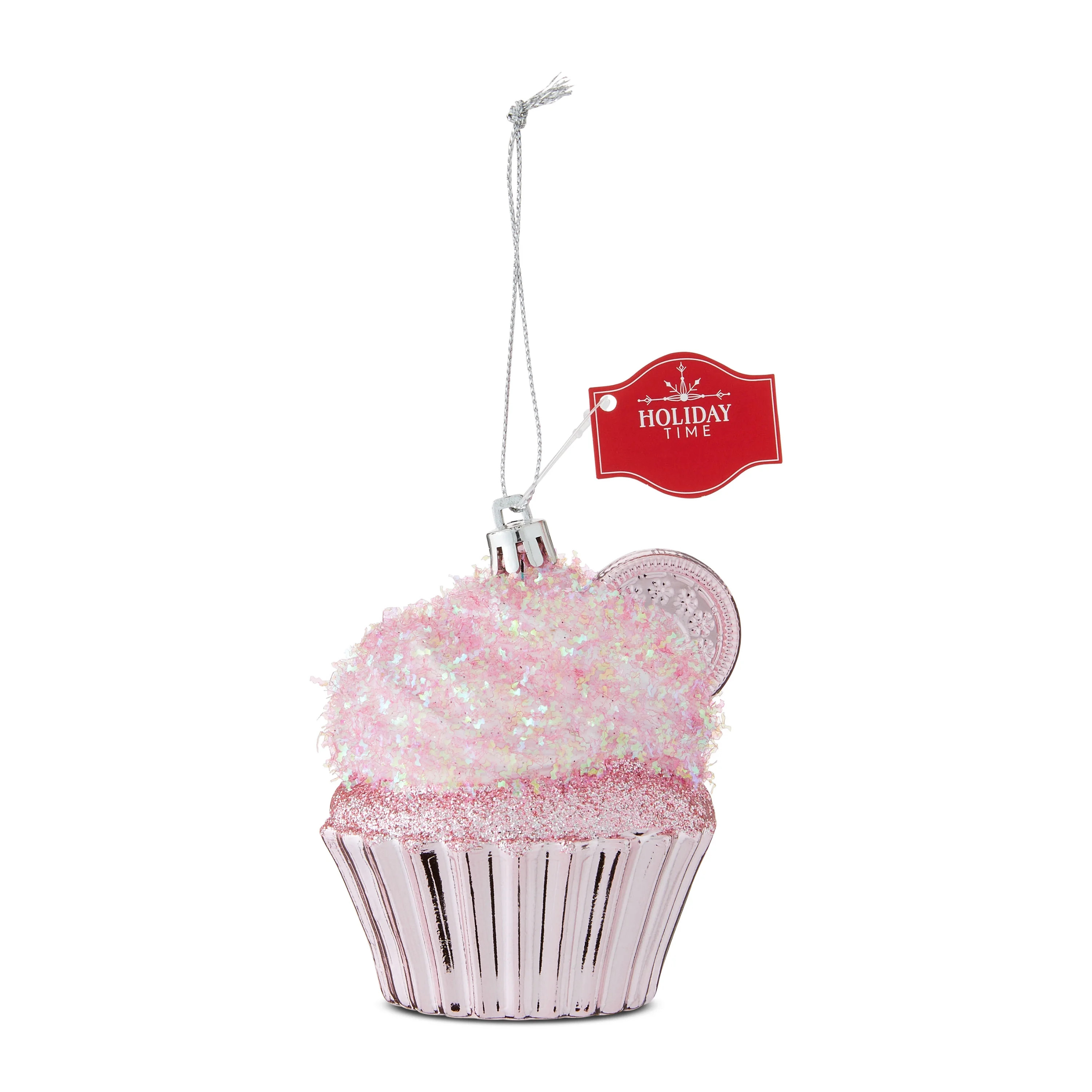 Metallic Pink Cupcake Christmas Ornament, 3", by Holiday Time | Walmart (US)