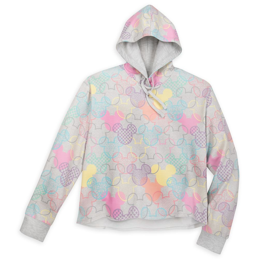 Mickey Mouse Icon Pattern Pullover Hoodie for Women | Disney Store