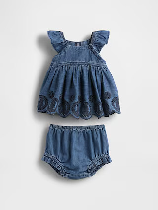 Baby Denim Eyelet Outfit Set | Gap (US)