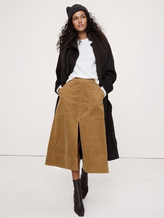 Corduroy Midi Skirt | Banana Republic (US)