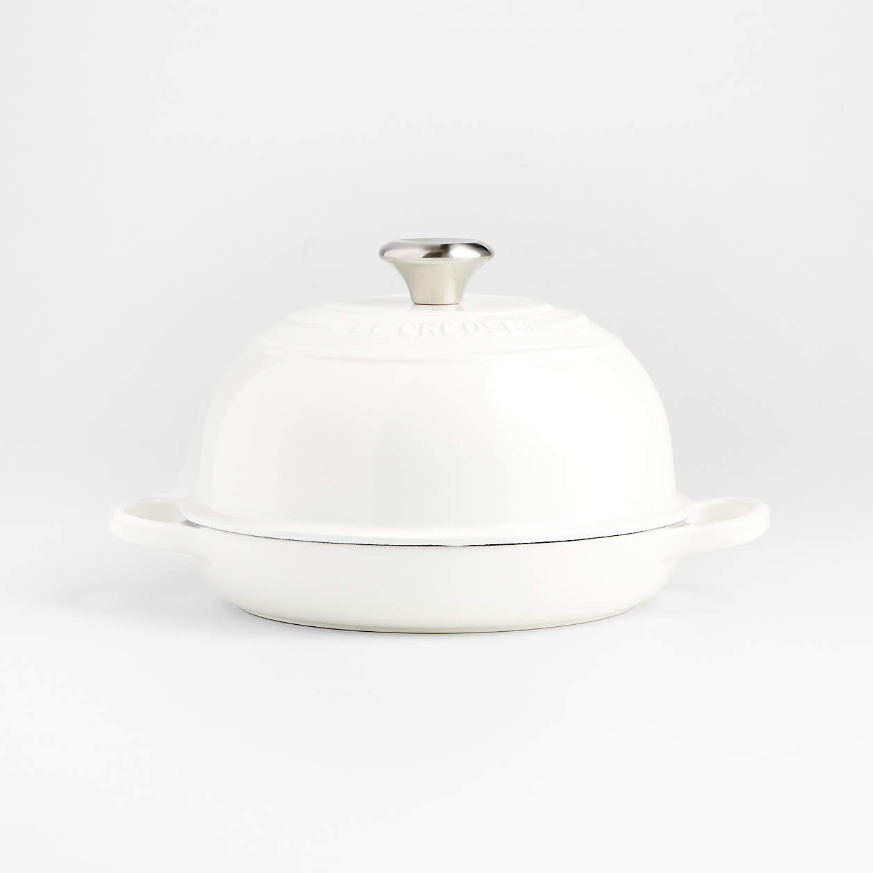 Le Creuset 9.5" White Enameled Cast Iron Bread Oven + Reviews | Crate & Barrel | Crate & Barrel