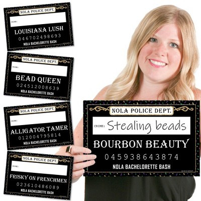 Big Dot of Happiness Nola Bride Squad - New Orleans Bachelorette Party Mug Shots - Photo Booth Pr... | Target