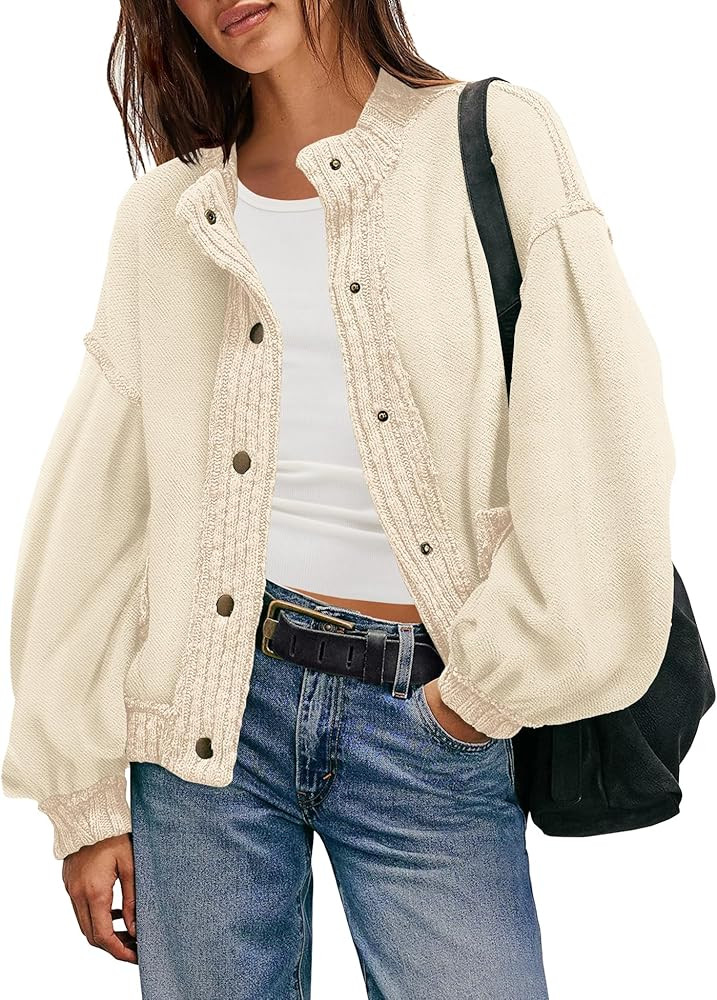 SENSERISE Womens Sweatshirt Cardigan Lightweight Fall Jackets Button Down Cardigans Casual Long S... | Amazon (US)